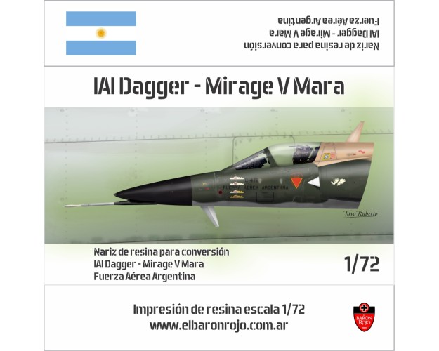 NARIZ DE RESINA PARA CONVERSIÓN IAI DAGGER - MIRAGE V MARA