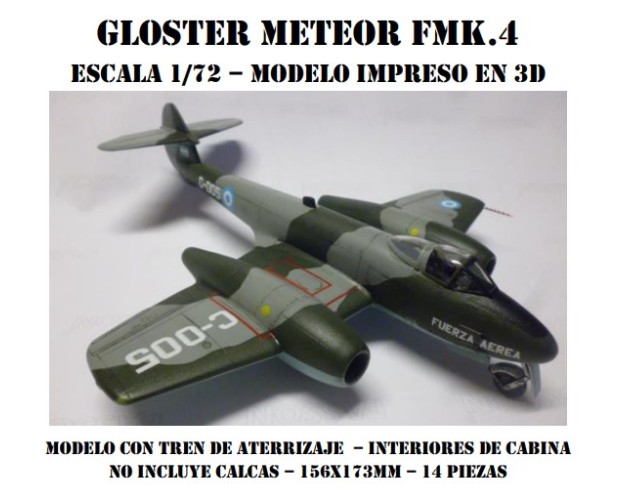 GLOSTER METEOR FMK.4 1/72 3D