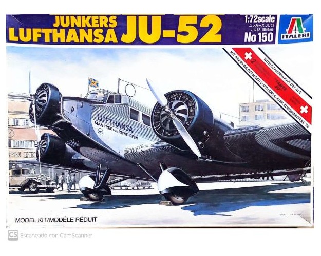 JUNKERS JU-52 LUFTHANSA - CON CALCAS ARGENTINAS AGREGADAS