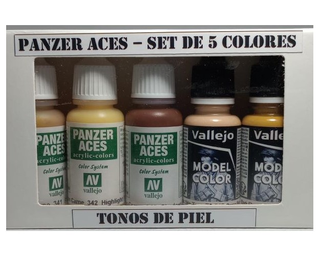 PANZER ACES - SET 5 COLORES - TONOS DE PIEL