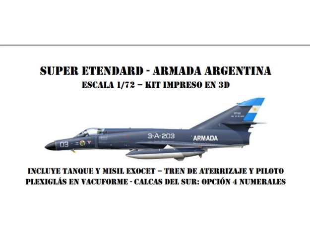 SUPER ETENDARD 1/72 3D