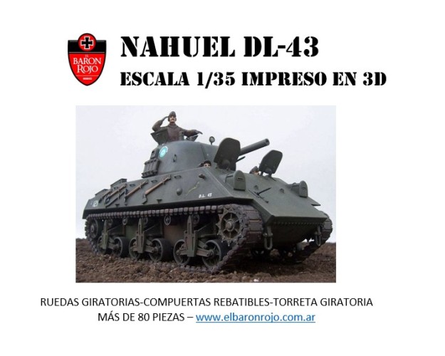 TANQUE ARGENTINO NAHUEL DL-43 - 1/35 - 3D