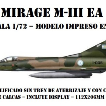 MIRAGE III EA -1/72 - IMPRESO 3D