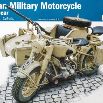 GERMAN MILITARY MOTORCYCLE WITH SIDECAR - ESCALA 1/9