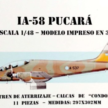 IA-58 PUCARÁ 1/48 IMPRESO EN 3D - CON TREN DE ATERRIZAJE